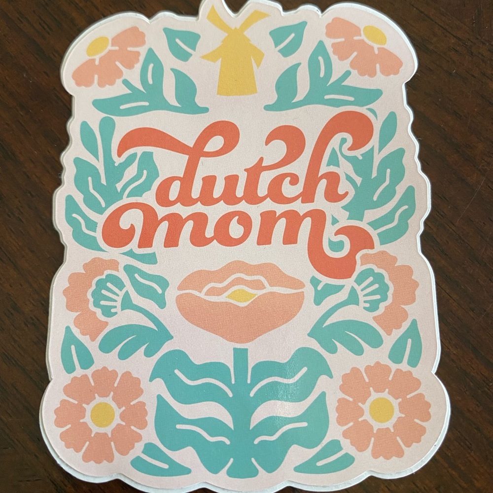 Dutch Bros Dutch Mom Floral Sticker
